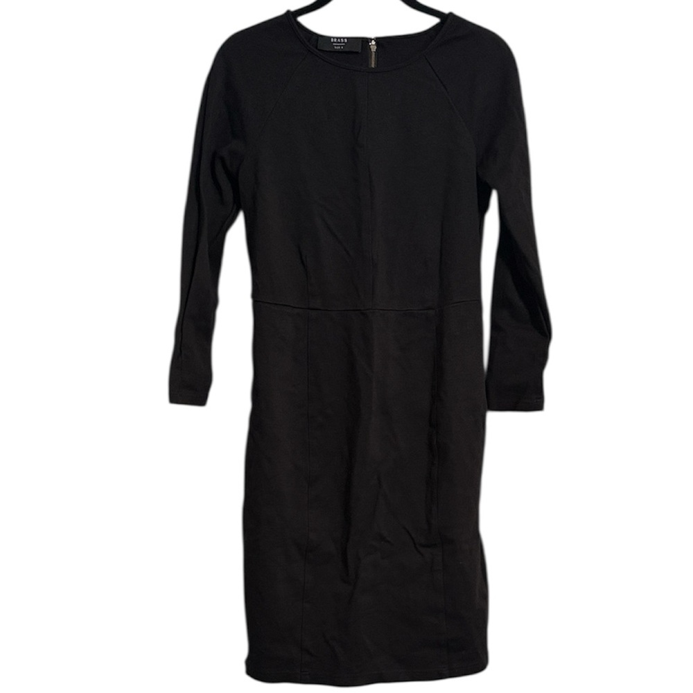 ☀️ Brass Black Heavyweight Long Sleeve Dress
